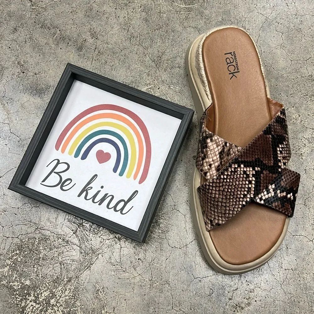 *Nordstrom rack brown black snake sandals